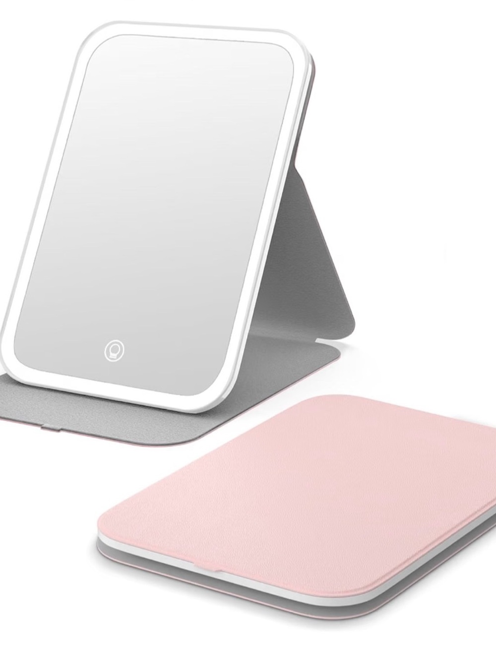 LED makeup mirror folds rechargeable